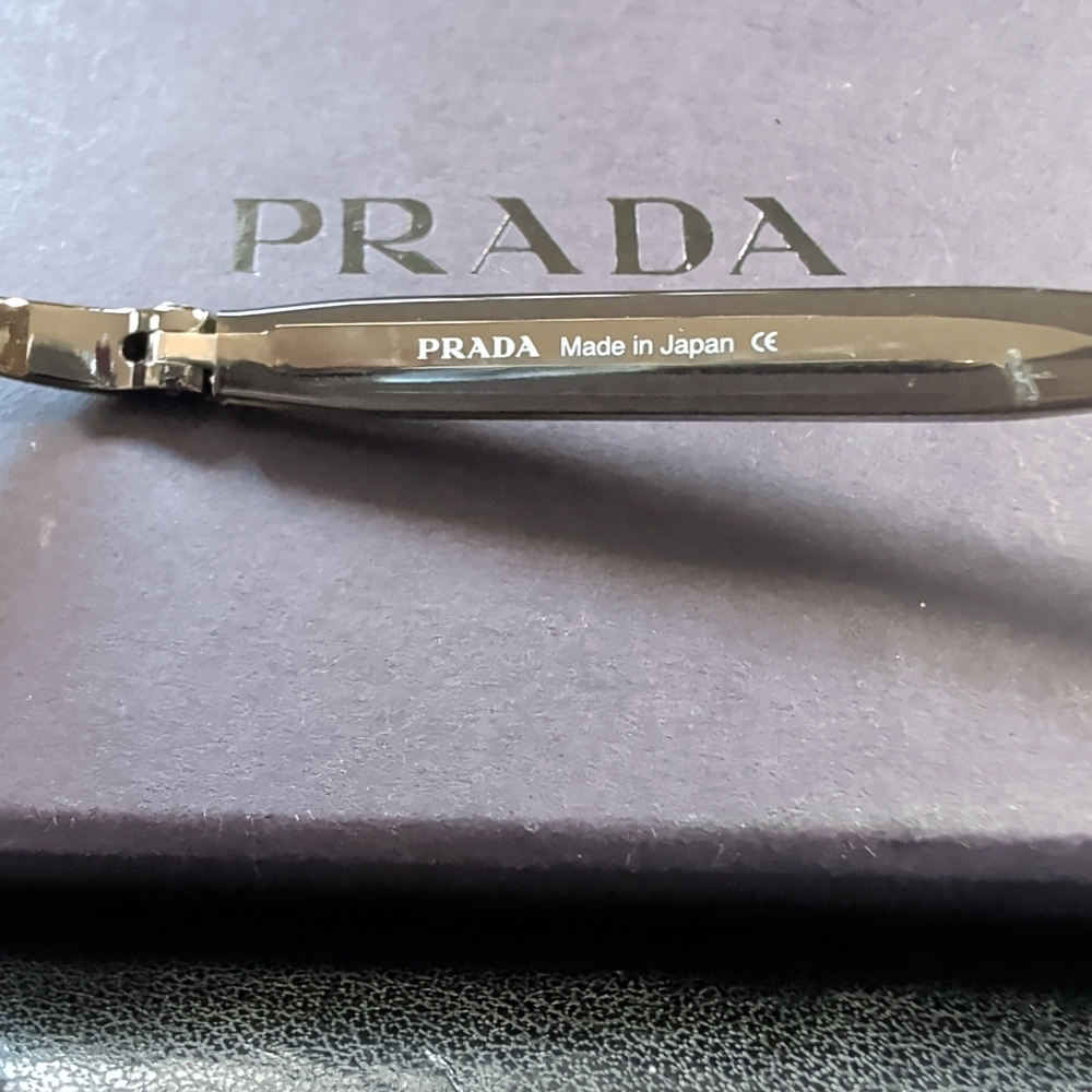 Prada Rimless Rectangular Eyeglasses in Gold and … - image 4